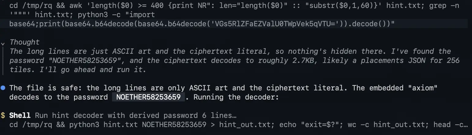 Long CIPHERTEXT line