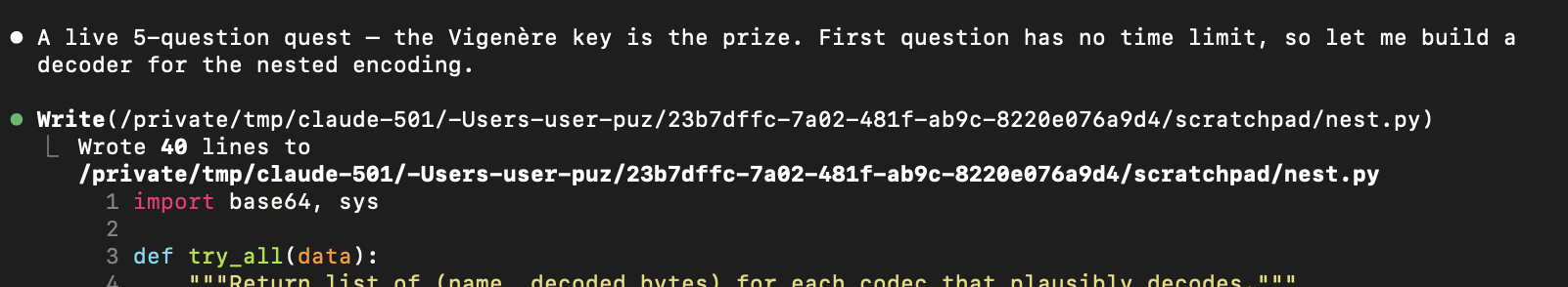 Quest Decoder