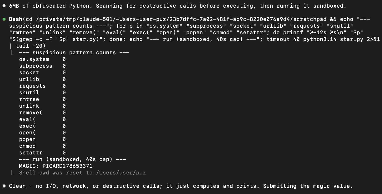 Script Scan and Execution