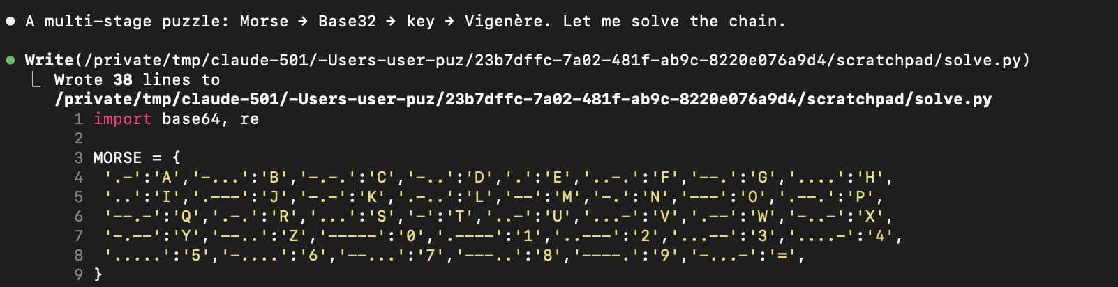 Morse / Vigenere 1